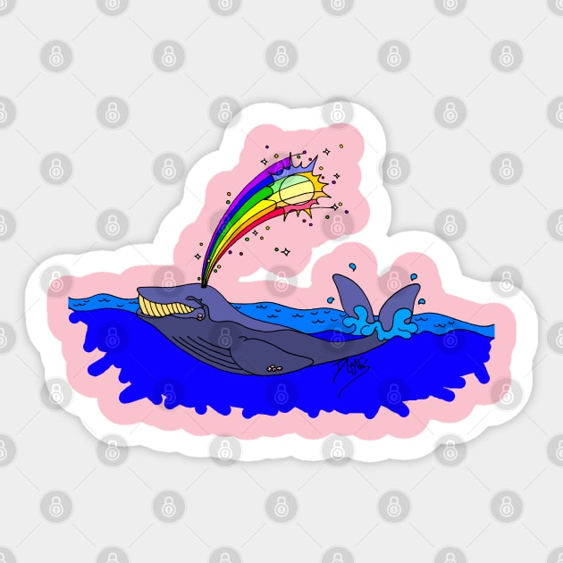 Shootin' Rainbows Out Your Blowhole in the Sunshine Sticker by ptowndanig